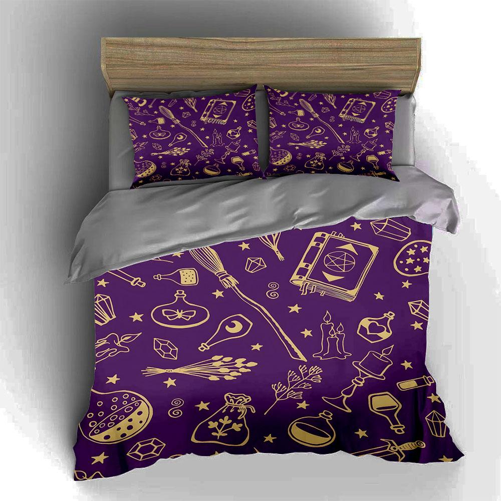 Magical-themed Illustrations Bedding Duvet Cover Sets Duvet Covers Pillowcases Gifts (1 * Duvet Cover 2 * Pillowcases, Without Duvet Insert)