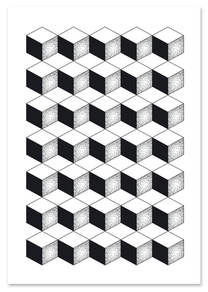 Black and White Pattern Poster