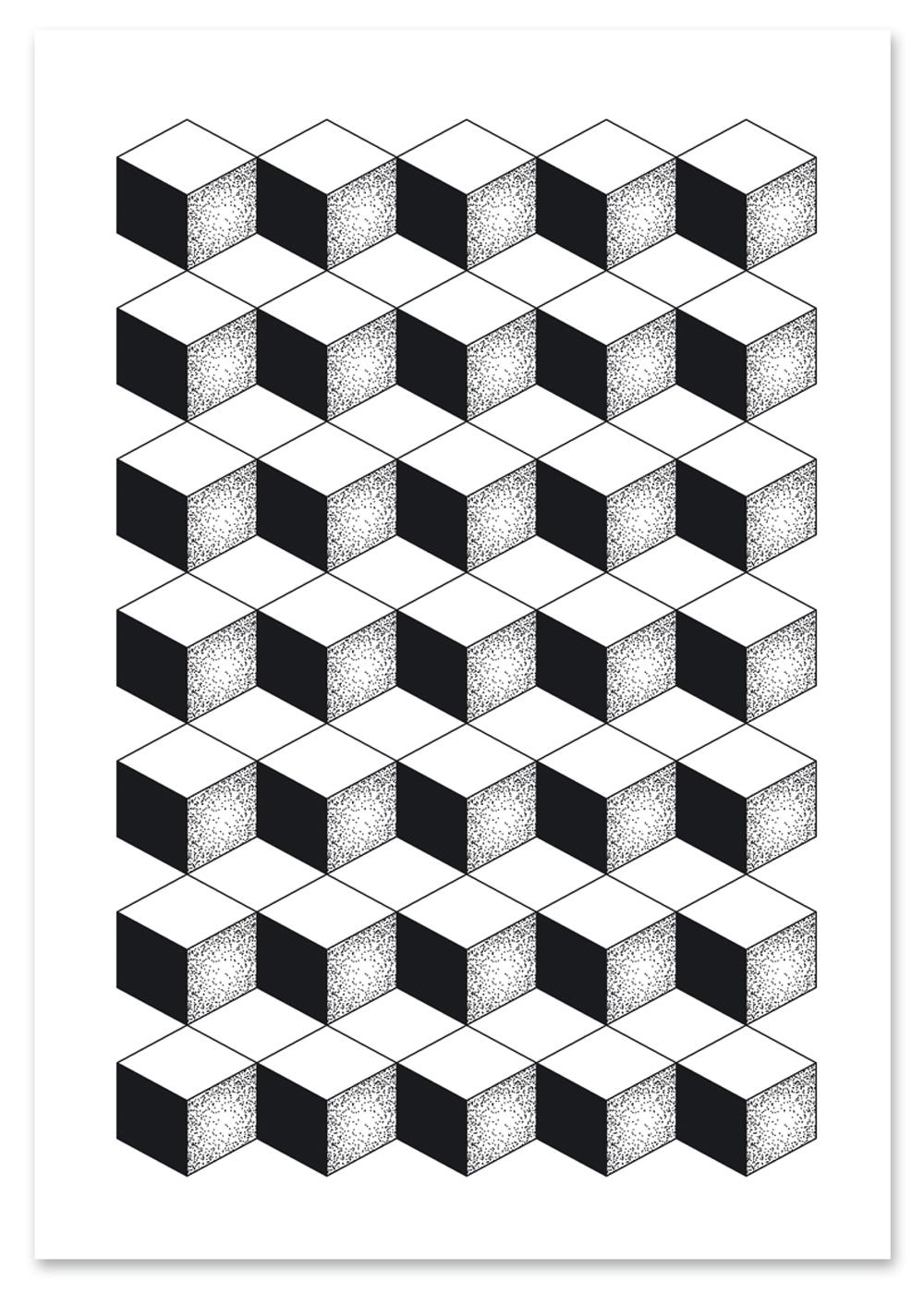 

Plakat czarnobiały pattern 30x40 cm