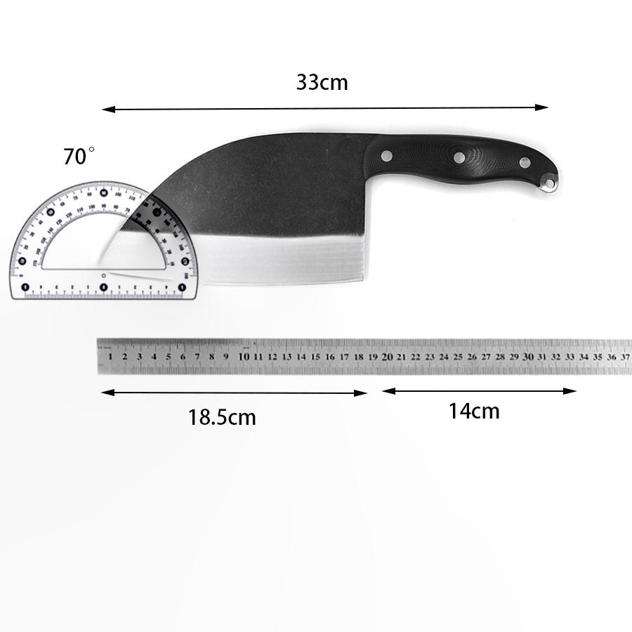 7 Inch Slicing Knife 1095 High Carbon Steel Blade G10 Handle Chef Cleaver Meat Cutting Vegetables Handmade Forged Kitchen Knives