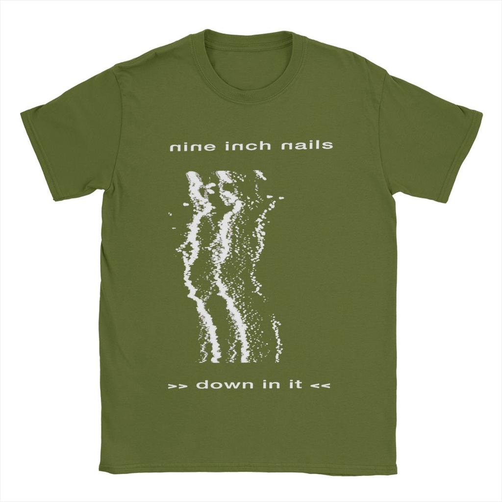 The Nails Down In Nine Inch Nails NIN T Shirt Men 100% Cotton Vintage T-Shirts Crewneck Tees Short Sleeve Clothes Gift Idea