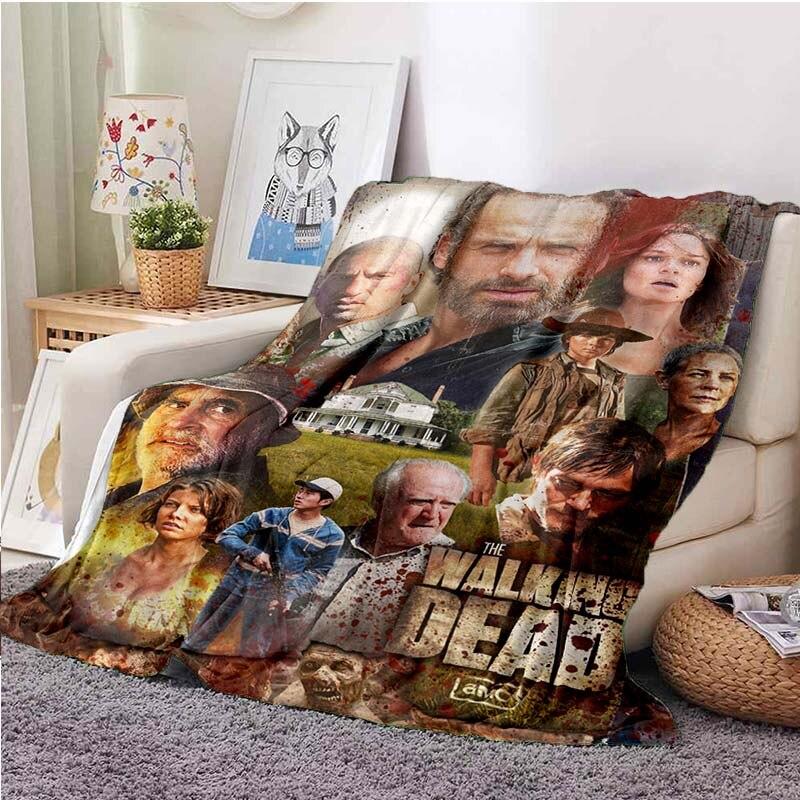 The Walking Dead koc ultra lekki miękki pluszowy flanelowy koc na sofę kanapa najlepsze prezenty biurowe
