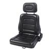 Forklift Seat with Adjustment Switch and Slide Rail 3 Level Adjustable Headrest Seat for Dumper Mower Skid Loader