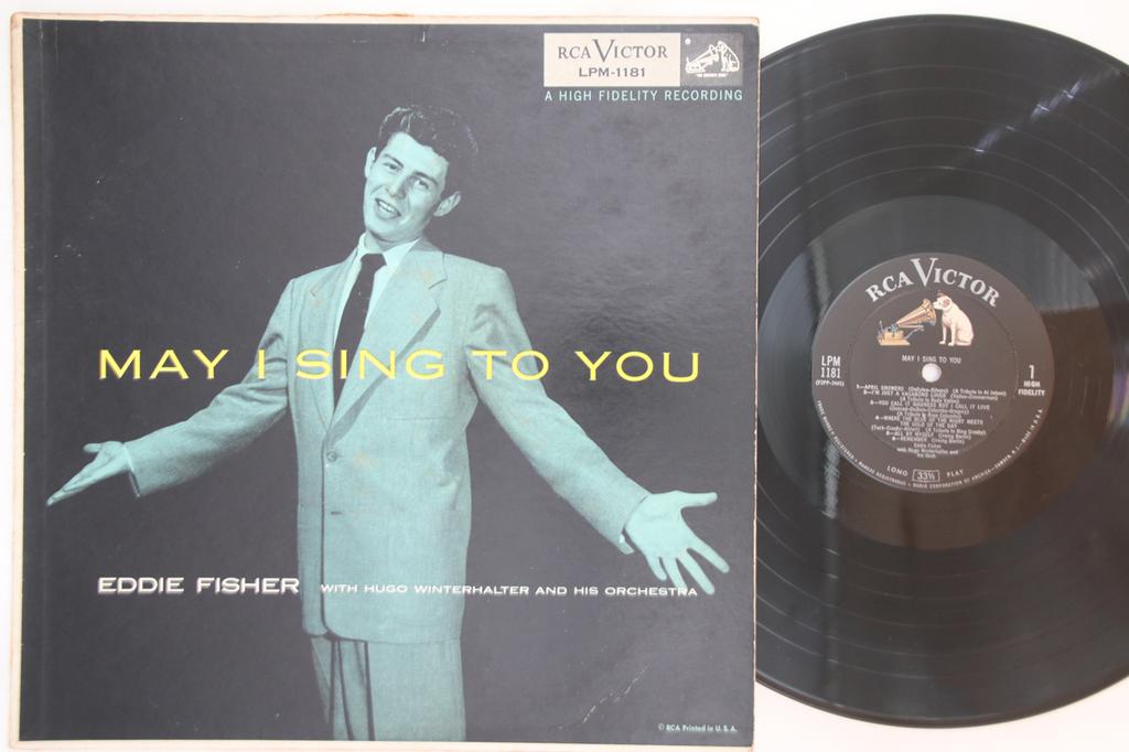 LP Record EDDIE FISHER, HUGO WINTERHALTER - May I Sing To You LPM1181 RCA VICTOR 1956 US Pop Used