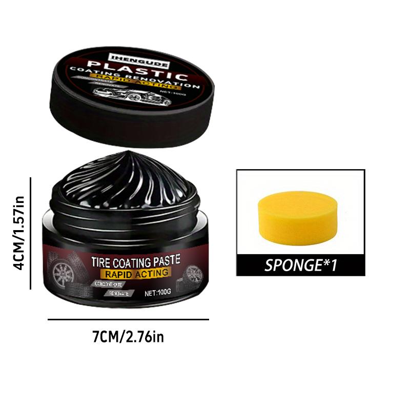 Car Interior Scratch Repair Paste - Car Scratch Repair | Tire Shine Restoration, Black Interior and Dashboard Plastic Surface Restoration