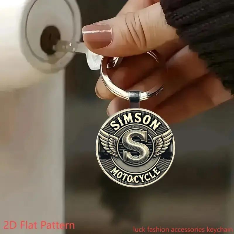 Simson Motorcycle Letter Keychain Pendant With Wings And Alloy Construction For Gift And Party Decor