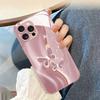 Luxury Pink Glitter Pearl‑Rhinestone Butterfly Electroplated Phone Case foriPhone 17 16 15 14 13 12 11 etc