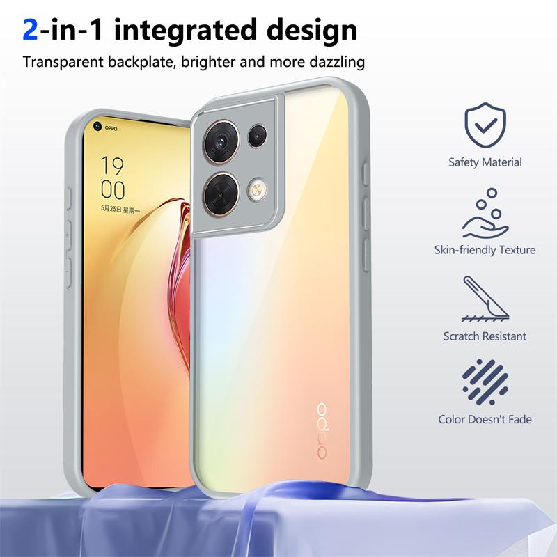 Oppo Reno8 5G CPH2359 Case Shockproof Silicone TPU Bumper Clear Back Hard Cover Matte Phone Case for Oppo Reno 8 Reno8 CPH2359