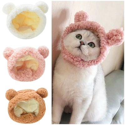 Soft Comfortable Cosplay Costume Cat Hat Puppy Cap Headgear Short  Bear