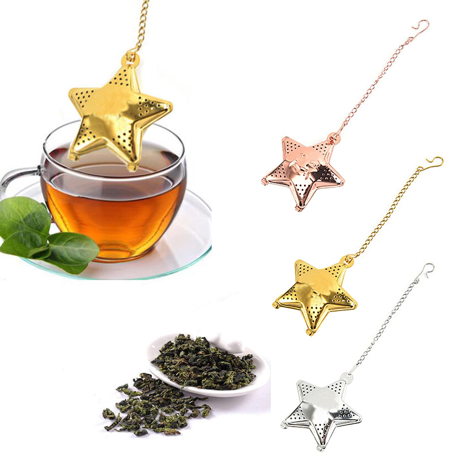 

Star ShapePractical Snap Stainless Steel Mesh Tea Ball Infuser Tea Strainer