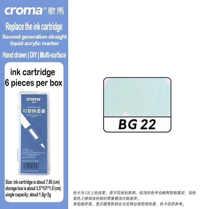 Croma 160/24 Color Replaceable Ink Refill Liquid Soft Tip Acrylic Marker Non Toxic Waterproof School Office Supplies Stationery