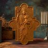 Vintage Wood Carved Religious Catholic Saint Jesus Statue Wall Art Decor