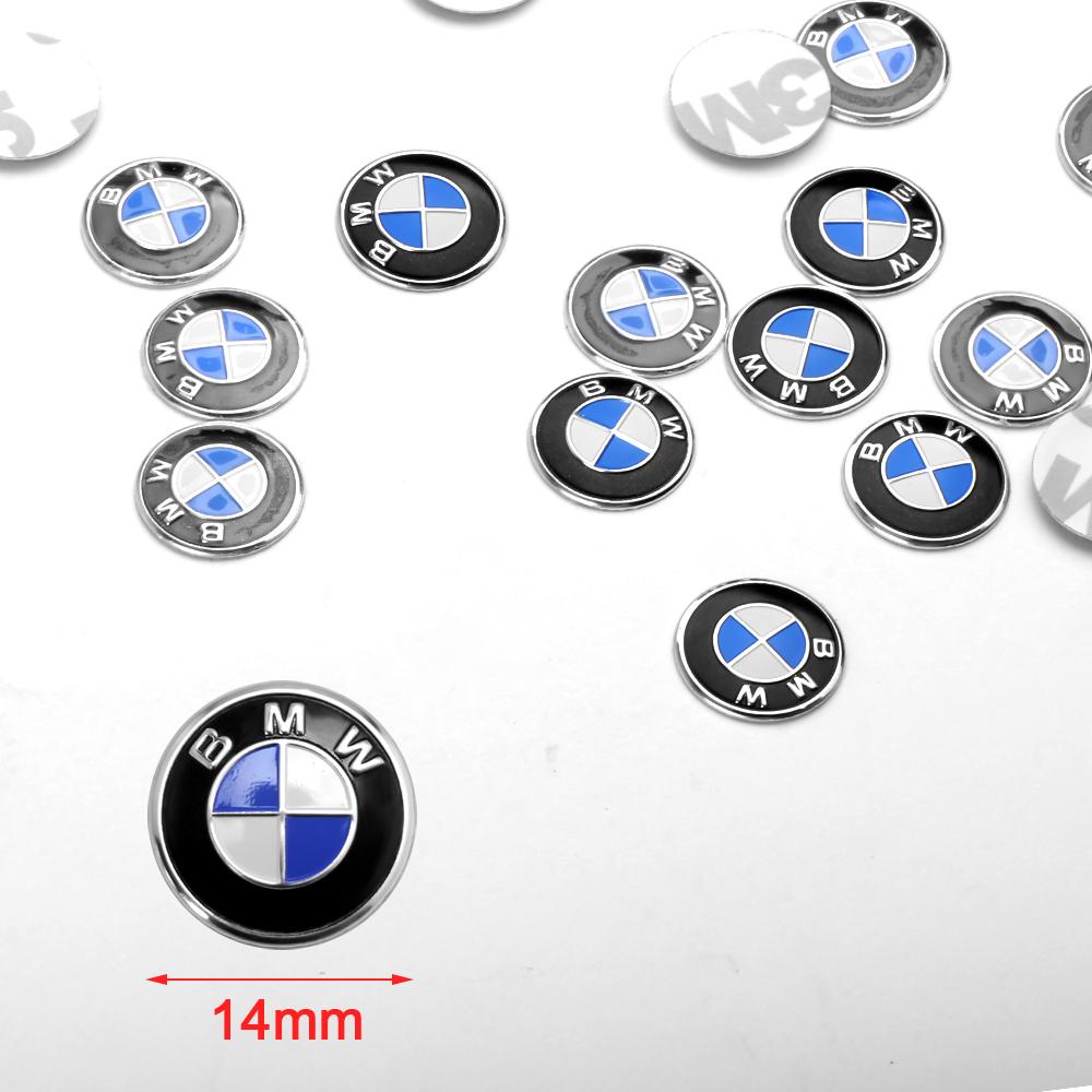 10Pcs 14mm 3D Car Styling Remote Control Key Logo Stickers For BMW M M1 M2 M3 M4 M5 M6 M7 M8 X3 X5 E39 E46 E60 E90 F20 E60 E30