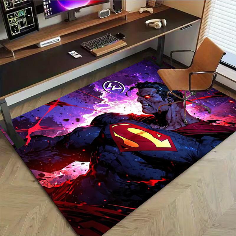 1pc Superman Carpet, for Home & Office Decor, Desk Chair Carpet, Festive Gift,Conference Room CarpetL1284