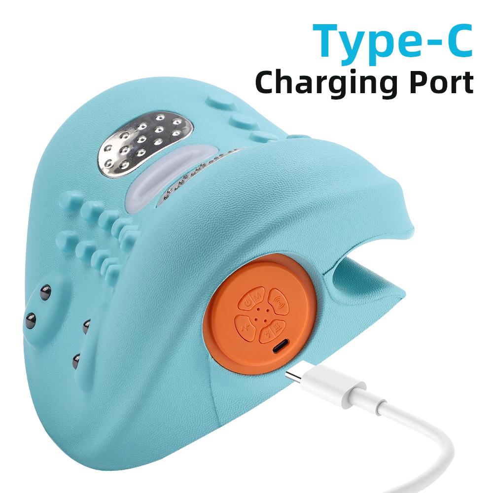 

Electric Cervical Massage Pillow EMS Shoulder & Neck Stretcher Massager Home Vibration Heat Therapy Muscle Relax Wireless Remote