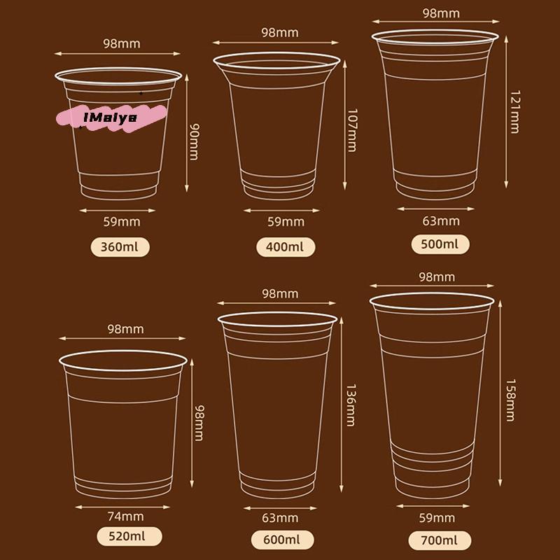 10Pcs Clear Plastic Cup With Strawless Lids Disposable Cups For Iced Coffee Or Juice Party Smoothie Milkshake Cold Drinks