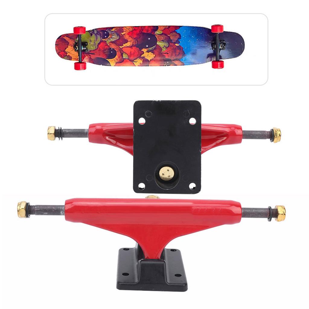 2PCS Set Professional Maple Skateboard Bracket Longboard Stand Outdoor Sports AccessoryRed