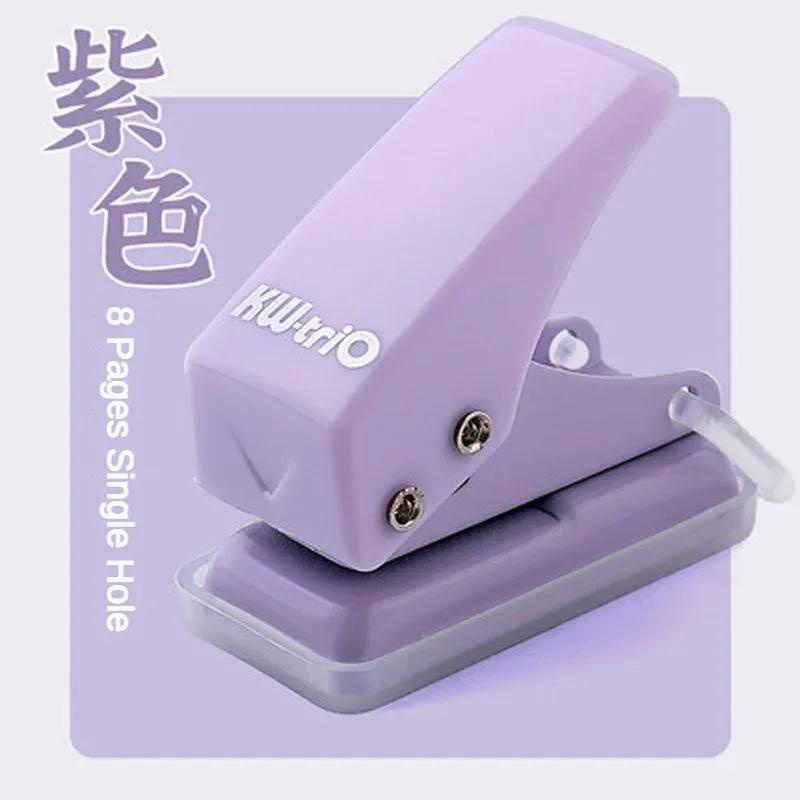 1 Hole Punch Cute Protable 1 Hole Paper Circle Cutter Book Binding Machine Puncher School Office Supplies Stationery
