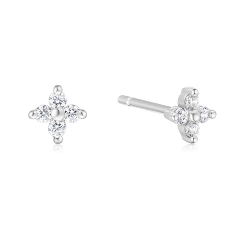 

ANIA HAIE Four-Leaf Clover 925 Silver Stud Earrings E064-01H single type