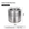 Stainless Steel Foldable Outdoor Wood Stove - High Temperature Resistant, Durable Camping Barbecue Oven