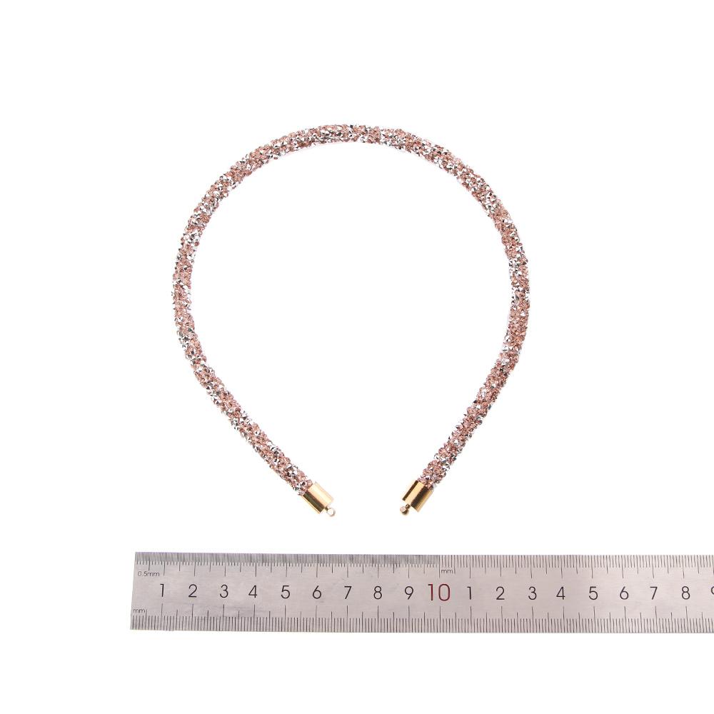 Girls Women Headwear Crystal Soft Shinny Beads Bezel Hairband Headband Headhoop