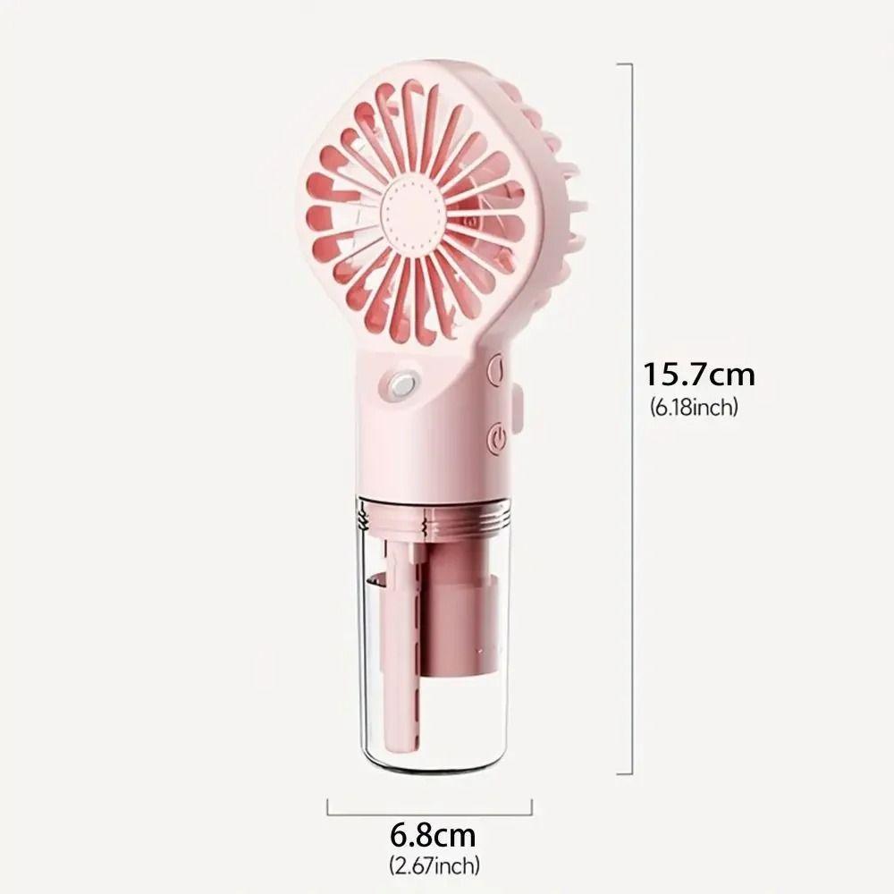 USB Rechargeable Handheld Spray Fan 2 In 1 Design Cooling Water Fan Travel Camping