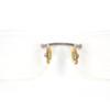 Very Good Cartier Glasses 135 Side Diamond 2P Two Point Silver diamond mens Used
