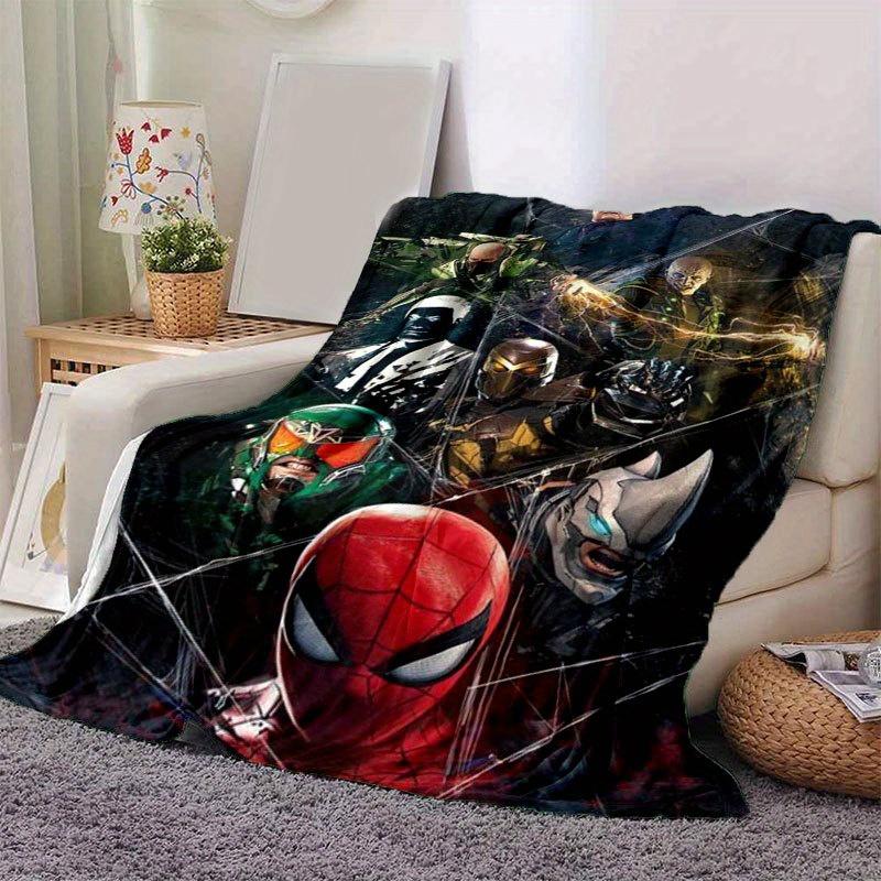 Spider-man Cute Printed Blanket Rectangular Soft Comfortable Modern Style Polyester