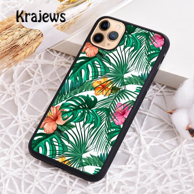 Krajews Tropical Flowers Phone Case Cover For iPhone 17 Air 16 15 14 Plus 12 13 Pro Max Coque