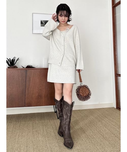 Lily Brown Knit Set LWNO251093 IVR 3-Piece Women's