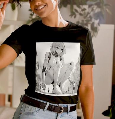 Anime Robot Girl Kawaii Harajuku Short-Sleeve Unisex T-Shirt