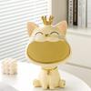 Fortune Cat Key Holder Figurine Candy Sundries Resin Animal Sculpture Non-toxic Harmless Household Supplies for Home Living Room