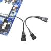 4Pin Pwm Fan Cable 1 To 2/3 Ways Splitter Black Sleeved Extension Cable Connector Pwm Extension Cables