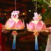 Lotus Lantern Handheld Spring Festival Flower Lantern DIY Lotus Rabbit