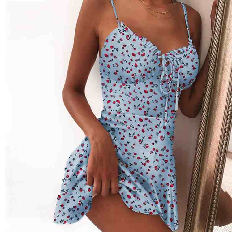 Letní šaty Podvazky Nízký střih Ležérní Pohodlné dámské šaty