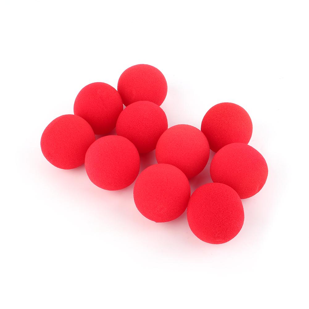 10Pcs Red Sponge Softball CloseUp Street Classic Comedy Trick Props Toys