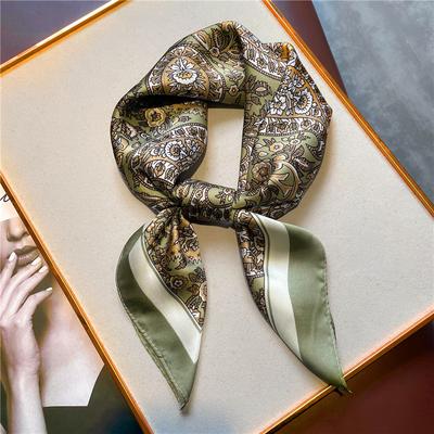 70 * 70cm New Silk Small Square Scarf For Women'S Neck Protection Professional Scarf Versatile Hair Tie Headscarf Scarf