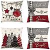 Popular Christmas Pillowcases for Holidays Santa Claus Linen Home Decoration Pillowcases