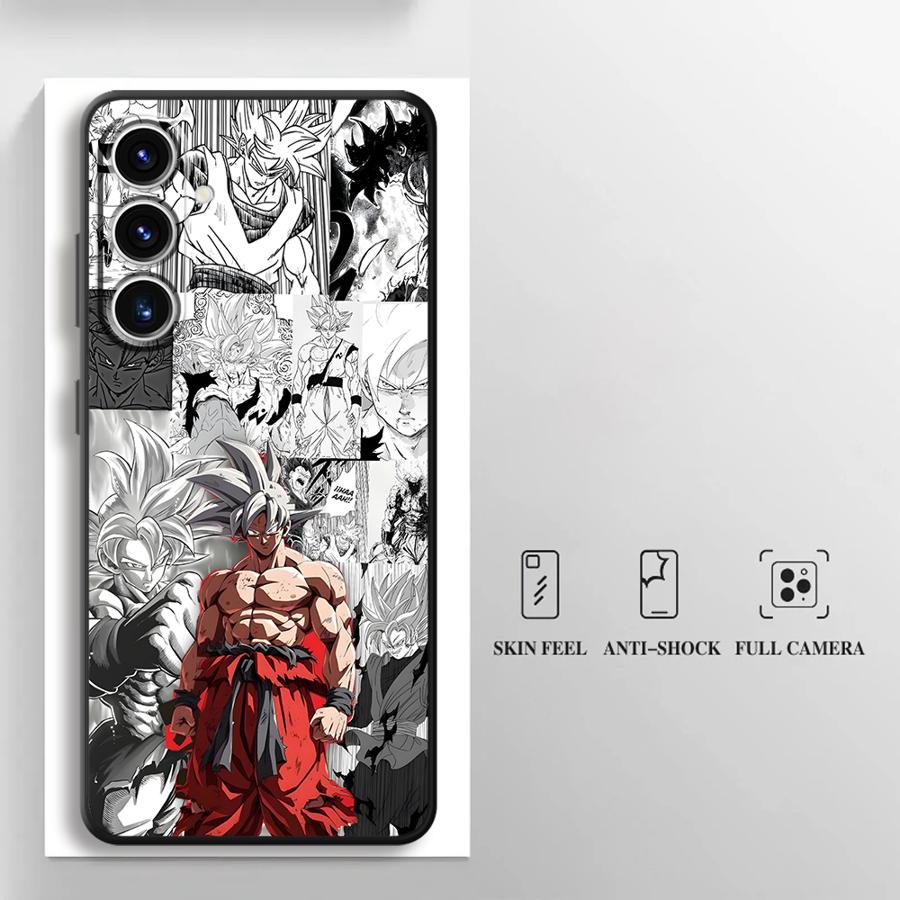Dragon Ball Comic Vegeta Black Soft Phone Cover Case for Samsung Galaxy A32 A22 A52 A24 A55 A36 A41 A26 A72 A35 A25 A71 A23 A53