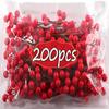 7 Head Artificial Red Berries Stems Christmas Fake Holly Berry Flowers for Xmas Tree Ornaments DIY Wreath Party Decor Wholesale