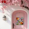 2D Flat Acrylic Featuring A Canary and Floral Decoration , Use No Batteries/Electricity Needed, Unique Indoor/Outdoor Decoration , Multipurpose