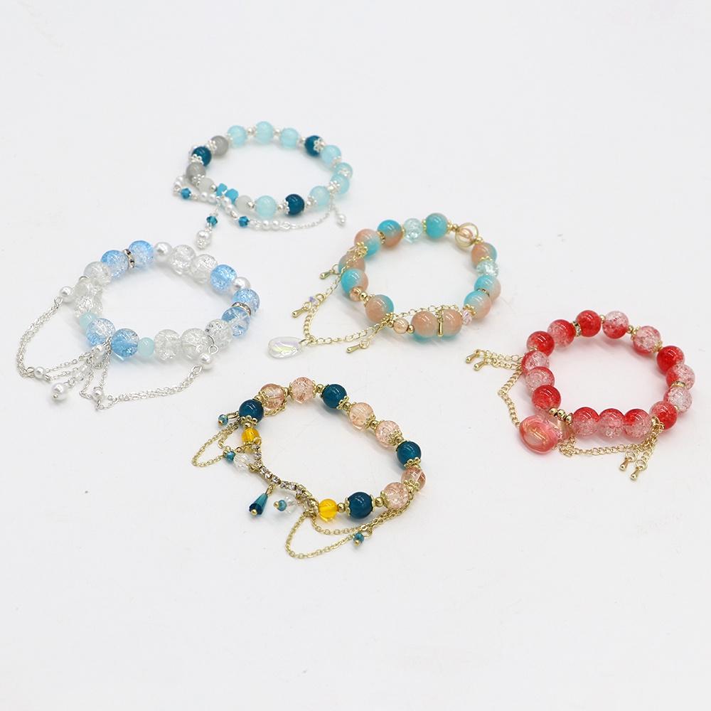 The End of The Moon Personality Zinc Zinc Alloy Women Bracelet Beads Pendant Chinese Jewelry Tassel Chain