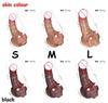 New Abdominal Muscle Penis Skin Feel Soft Huge Dildo Silicone Masturbation Cock Anal Sex Toys Suction Cup for Women Adults18