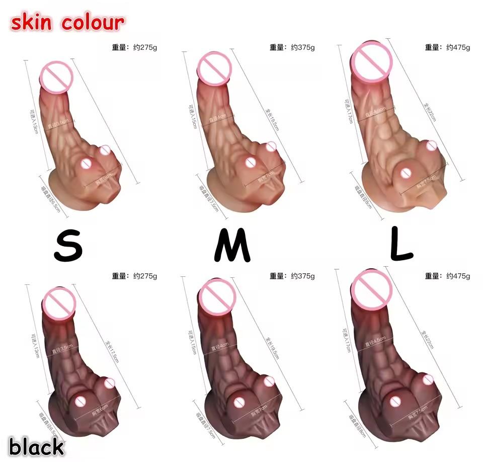 New Abdominal Muscle Penis Skin Feel Soft Huge Dildo Silicone Masturbation Cock Anal Sex Toys Suction Cup for Women Adults18
