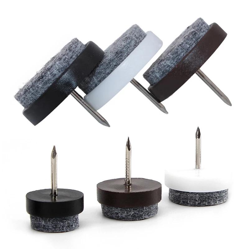 20PCS Heavy Felt Feet Pad Skid Glide Furniture Chair Table Leg DIY Nail Protector