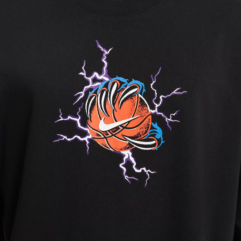 Nike Klasyczny Komfortowy Męski T-shirt z Krótkim Rękawem i Nadrukiem Logo na Plecach Czarny