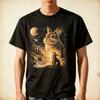 Bunny Howling To The Moon Vintage 90s Rabbit Animal Easter Day Unisex T-Shirt