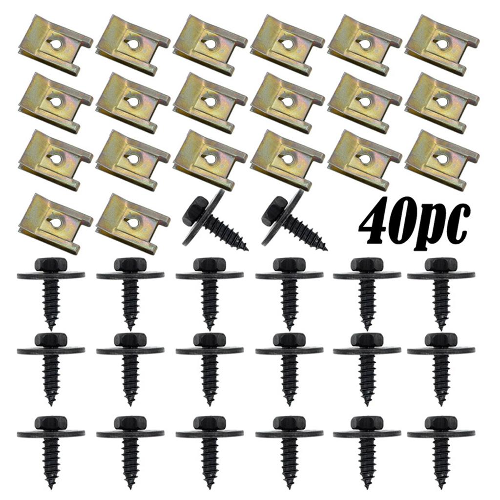 Car Fastener Self-Tapping Screw Base U Type Nut Clip Engine for Fender Plate Cla 1
