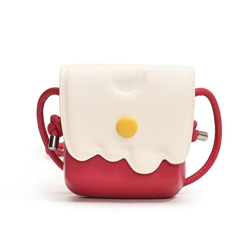 Stylish Mini Shoulder Bag For Kids With Vibrant Color Blocking And Breathable Material