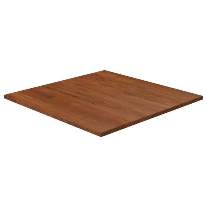 343016 vidaXL Square Table Top Dark Brown60x60x1.5cm Treated Oak Wood